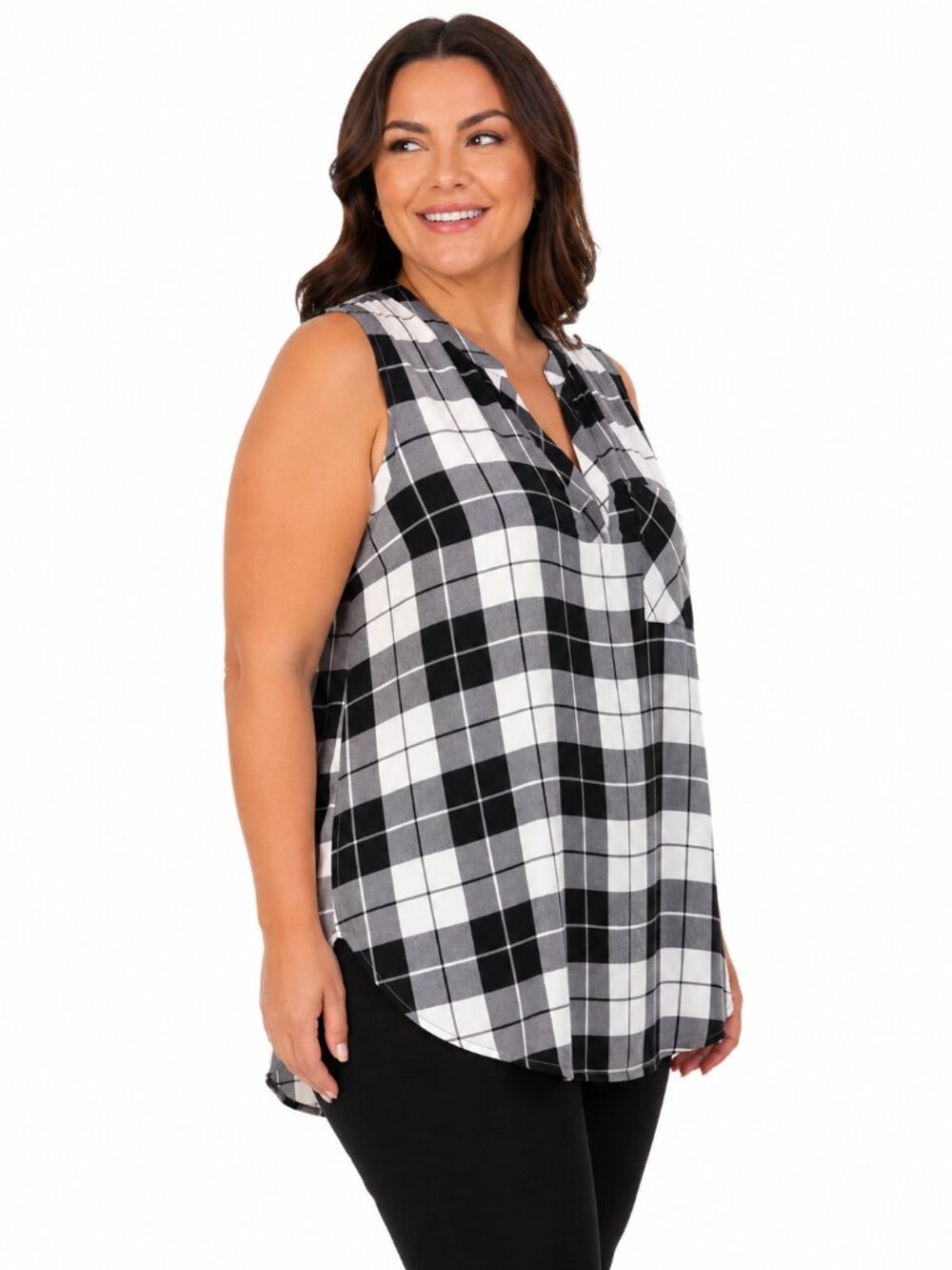 Torrid Buffalo Plaid Tunic Size 2 2X Sleeveless LW Flowy